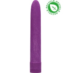  Фиолетовый эко-вибромассажер Natural Pleasure 17,7 см 