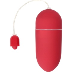  Красное гладкое виброяйцо Vibrating Egg 8 см 