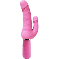  Розовый вибратор Levina Double Penis 21,5 см 