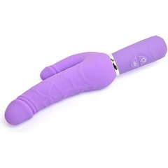  Фиолетовый вибратор Levina Double Penis 21,5 см 
