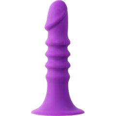  Фиолетовый анальный фаллоимитатор Drilly 14 см 