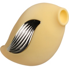  Желтый клиторальный вибростимулятор в форме птички 