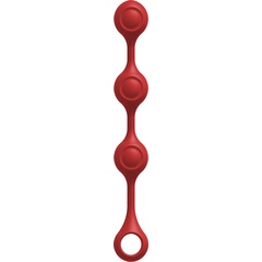  Красные утяжеленные анальные шарики Anal Essentials Weighted Silicone Anal Balls 34,3 см 
