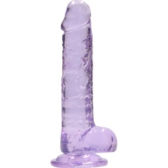  Фиолетовый фаллоимитатор Realrock Crystal Clear 7 inch 19 см 
