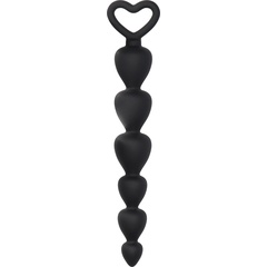  Черная анальная елочка Silicone Anal Beads 17,5 см 