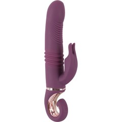  Фиолетовый вибратор-кролик Javida 25,5 см 