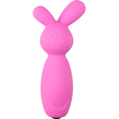  Розовый мини-вибратор Mini Bunny Vibe 8 см 