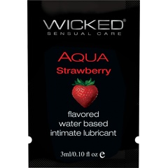  Лубрикант с ароматом клубники Wicked Aqua Strawberry 3 мл 
