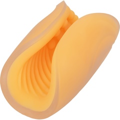  Оранжевый рельефный мастурбатор Dual Grip 