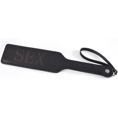  Черная гладкая шлепалка SEX 35 см 