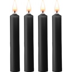  Набор из 4 черных восковых свечей Teasing Wax Candles 