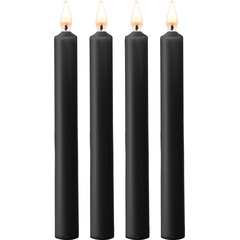  Набор из 4 черных восковых свечей Teasing Wax Candles Large 
