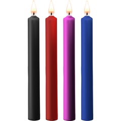  Набор из 4 разноцветных восковых свечей Teasing Wax Candles Large 