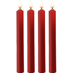  Набор из 4 красных восковых свечей Teasing Wax Candles Large 