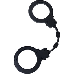 Черные силиконовые наручники Штучки-дрючки 