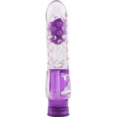  Фиолетовый вибратор Pleaser с шишечками 16,2 см 