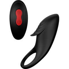  Черное эрекционное виброкольцо Remote Cockring 