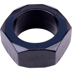  Черное эрекционное кольцо-шестигранник Nust Bolts Cock Ring 