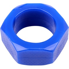  Синее эрекционное кольцо-шестигранник Nust Bolts Cock Ring 