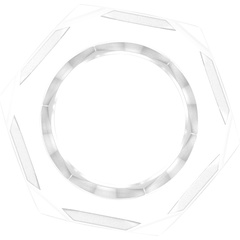  Прозрачное эрекционное кольцо-шестигранник Nust Bolts Cock Ring 