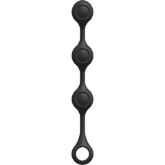  Черные утяжеленные анальные шарики Anal Essentials Weighted Silicone Anal Balls 34,3 см 