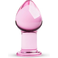  Розовая стеклянная пробка Glass Buttplug No.27 8,5 см 
