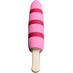  Розовый вибростимулятор-эскимо 10X Popsicle Vibrator 21,6 см 