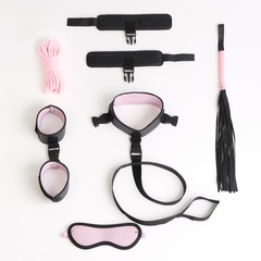  Черно-розовый эротический набор из 7 предметов 