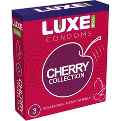  Презервативы с ароматом вишни LUXE Royal Cherry Collection 3 шт 