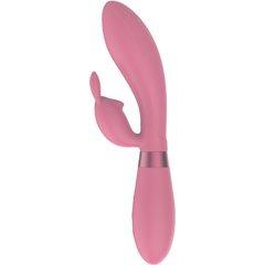  Розовый вибратор-кролик Indeep Theona 21,5 см 