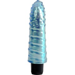  Голубой вибратор Jelly Gems №5 15,2 см 