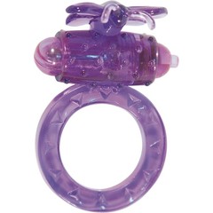  Фиолетовое виброкольцо на пенис Flutter-Ring 