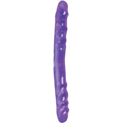  Фиолетовый двойной фаллоимитатор BASIX 38,5 см 