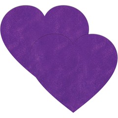  Фиолетовые сердечки-наклейки для груди 