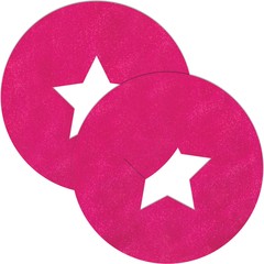  Розовые круглые пестис со звёздочками 