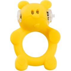  Жёлтое виброкольцо на пенис Brutal Bear 
