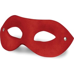  Красная замшевая маска на глаза Leather Mask 