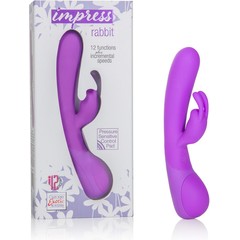  Фиолетовый вибромассажер Impress Rabbit со стимуляцией клитора 18 см 
