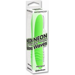  Зеленый вибромассажёр Neon Luv Touch Wave 14 см 