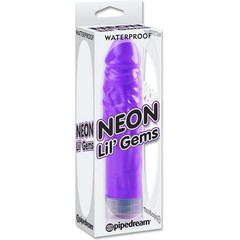  Фиолетовый вибратор Neon Lil Gems 14 см 