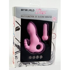  Розовый силиконовый мини-вибратор с 5 режимами вибрации 8,5 см 