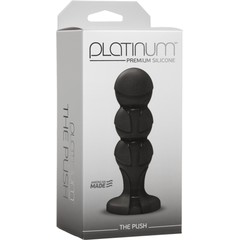  Чёрная анальная пробка Platinum Silicone The Push 11,4 см 