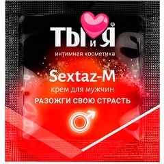  Возбуждающий крем Sextaz-M для мужчин в одноразовой упаковке 1,5 гр 