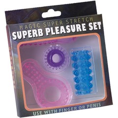  Набор из 4 разноцветных желейных насадок Super Pleasure Set 