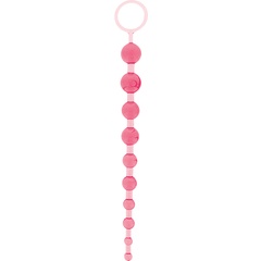  Розовая анальная цепочка 26,7 см 
