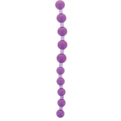  Фиолетовая анальная цепочка JUMBO JELLY THAI BEADS CARDED LAVENDER 31,8 см 