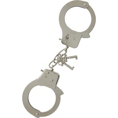  Металлические наручники с ключиками LARGE METAL HANDCUFFS WITH KEYS 
