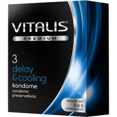  Презервативы VITALIS PREMIUM delay cooling с охлаждающим эффектом 3 шт 