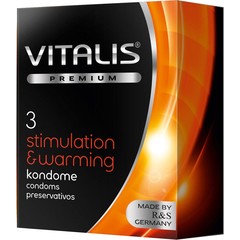  Презервативы VITALIS PREMIUM stimulation warming с согревающим эффектом 3 шт 