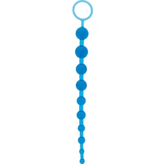  Синяя анальная цепочка с кольцом ORIENTAL JELLY BUTT BEADS 26,6 см 